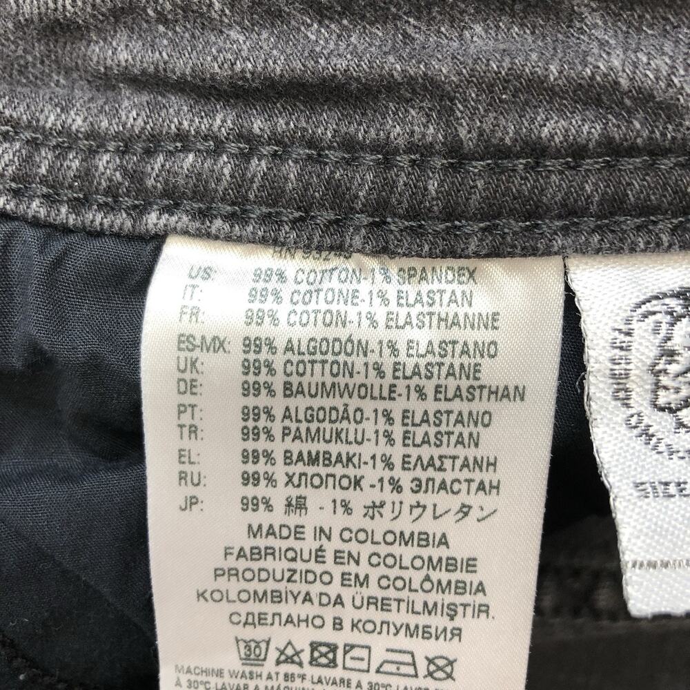 Diesel Safado-R Regular Slim Straight Men’s Jeans 30x25 Button Black Distressed - Picture 8 of 13